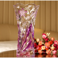 Wholesale beautiful colorful glass flower vase for home decoration,clear crystal glass vase